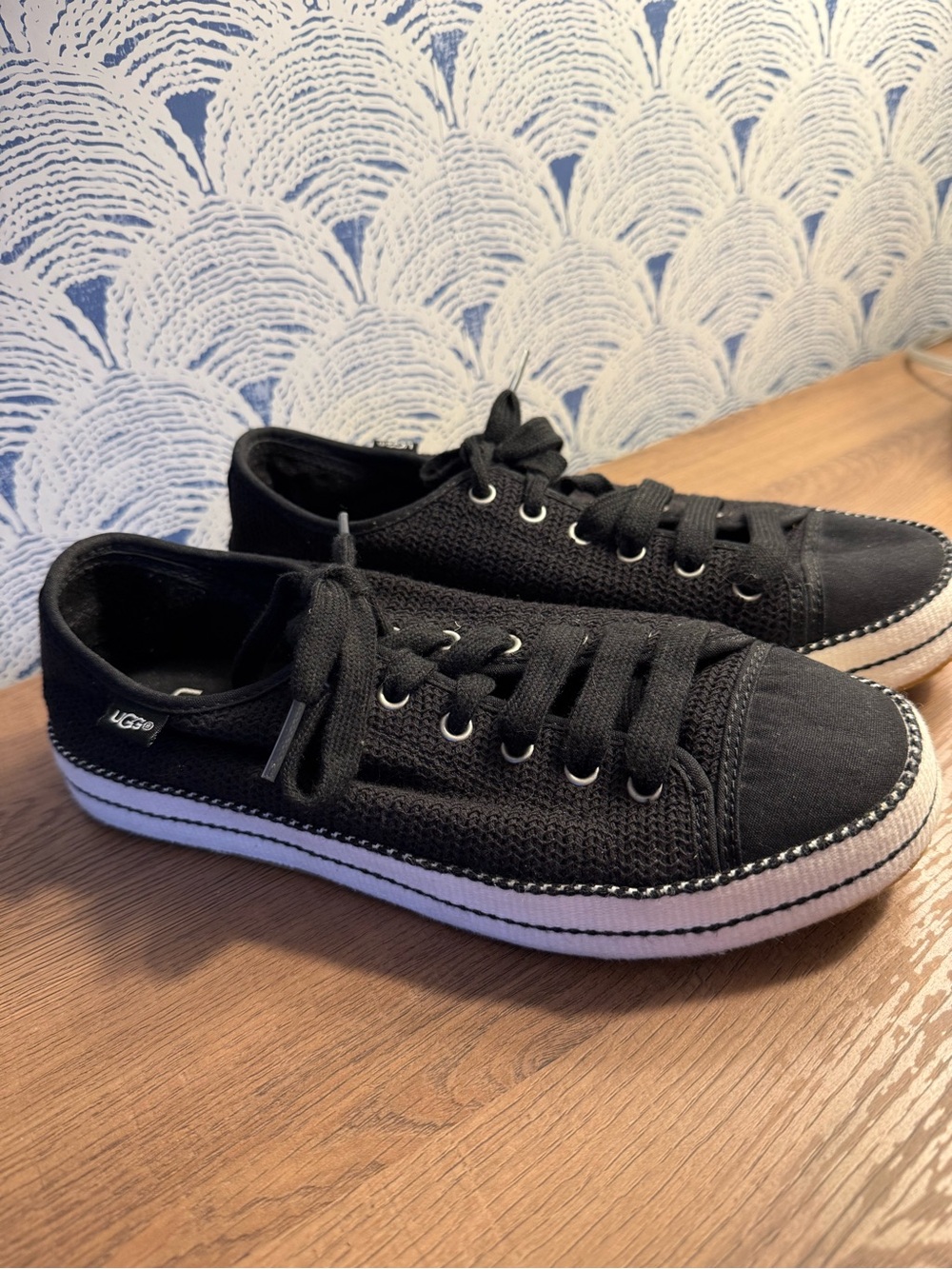UGG Women’s Black Canvas Low-Top Sneakers
